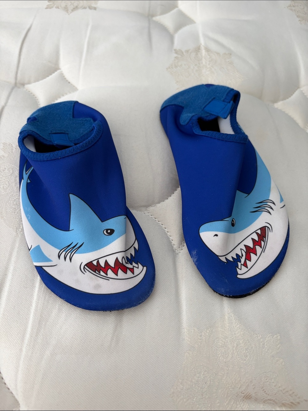 Kids Blue Shark One-Piece Water Shoes
